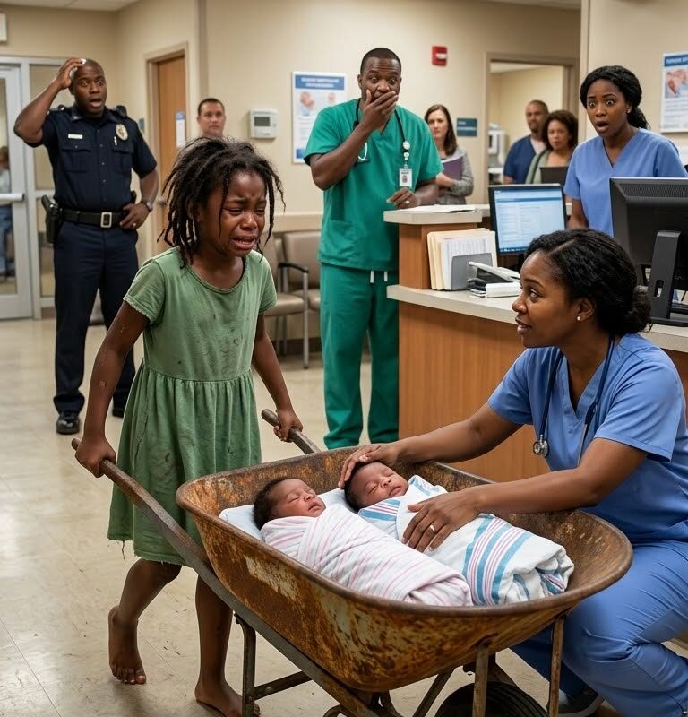 THE 7-YEAR-OLD GIRL PUSHED HER NEWBORN TWINS SEVEN MILES TO SAVE THEM — THEN POLICE FOUND THE MOTHER’S FINAL MESSAGE