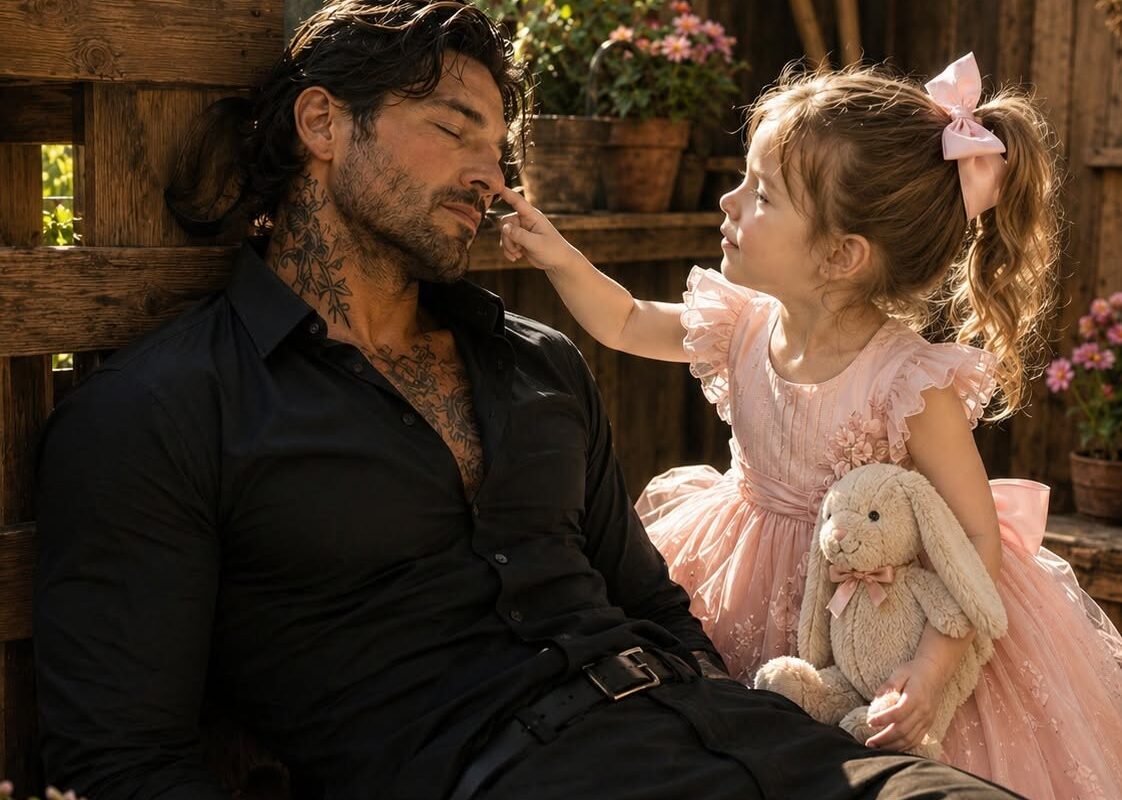 My three-year-old daughter found an injured stranger hiding beneath a mansion while armed men searched the property above us