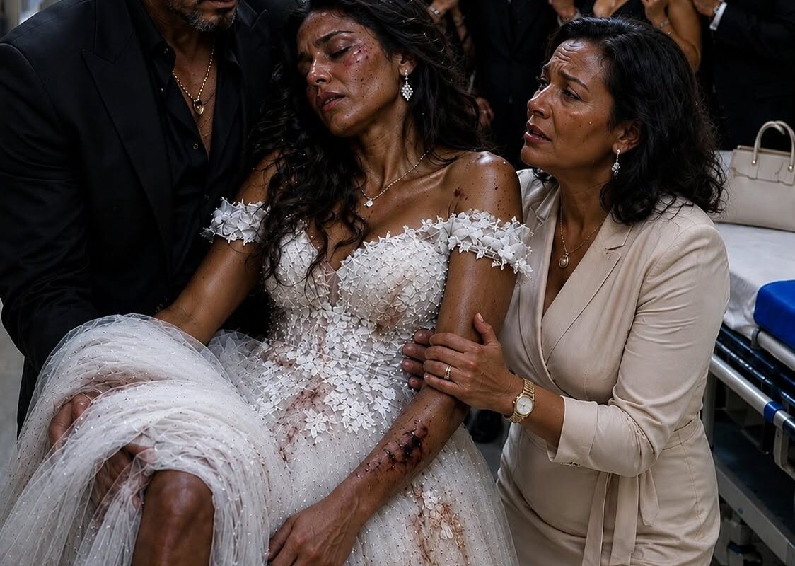 MY DAUGHTER CAME HOME IN A BLOOD-STAINED WEDDING DRESS — HER HUSBAND’S FAMILY HAD NO IDEA WHO HER FATHER WAS
