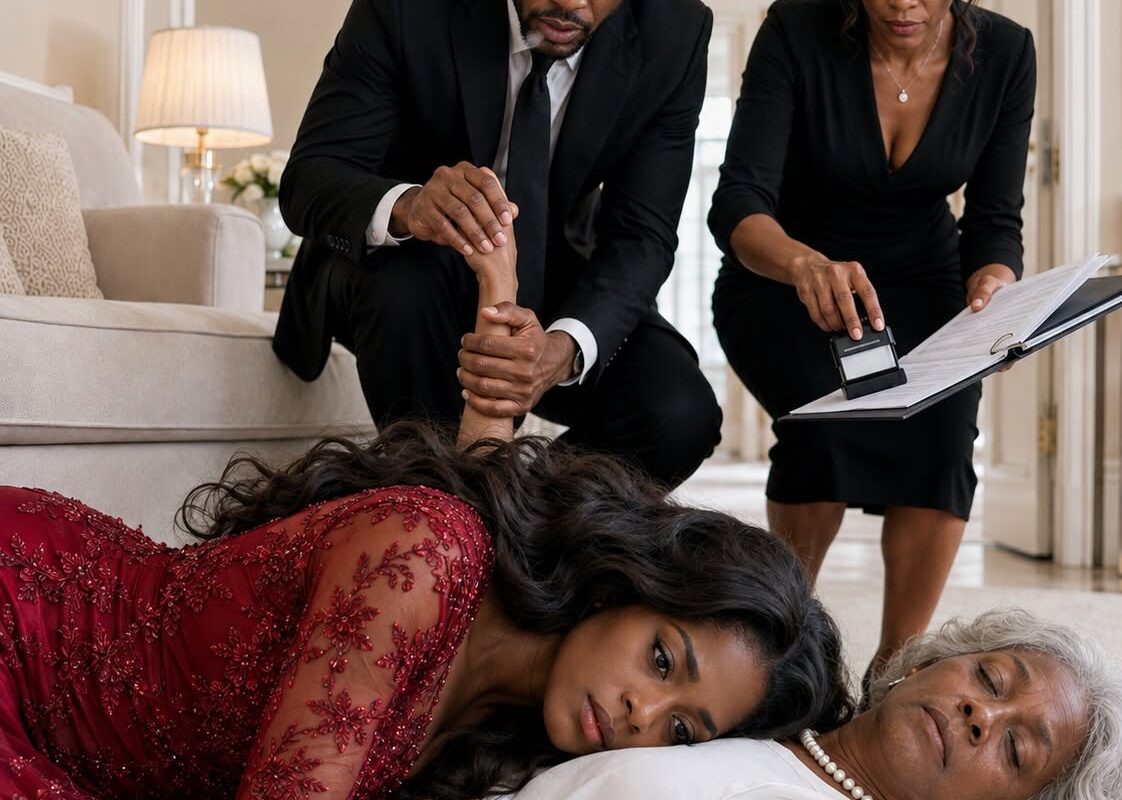 My grandmother was lying motionless on the living room floor when her eyes suddenly opened and she whispered: